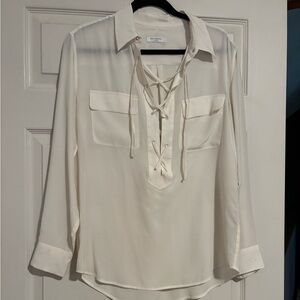Equipment Femme 100%silk popover blouse